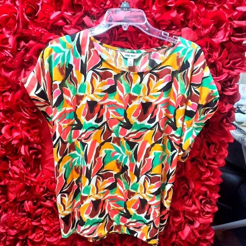 Nine West NWT Women's Size X-Large Colorful Blouse